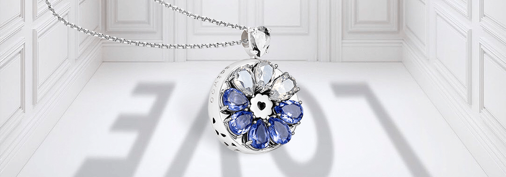 blue necklace