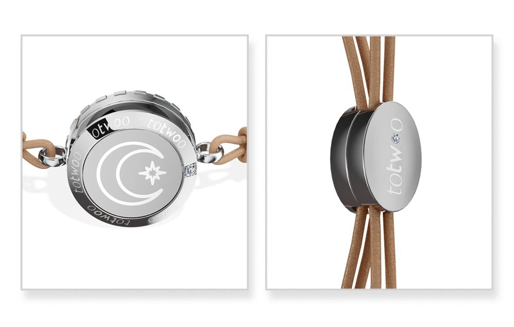 Totwoo Sun moon leather bracelet