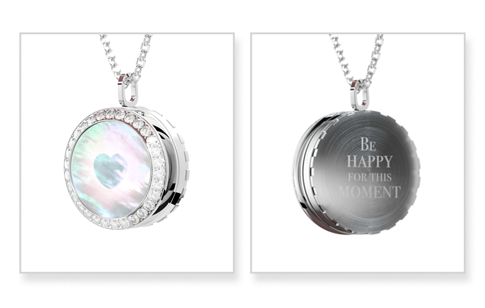 the moment silver zircon necklace