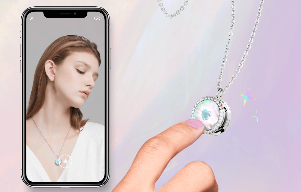 the moment silver zircon necklace